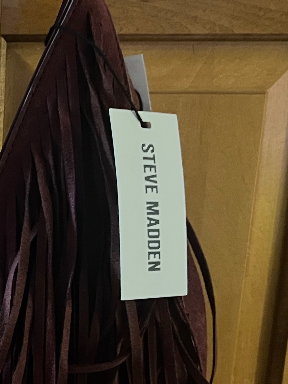 Steve Madden Burgundy Fringe Shoulder Bag - Picture 4 of 8